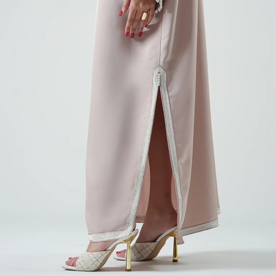 Luxury Kaftan Dress for Women Blush Pink Color