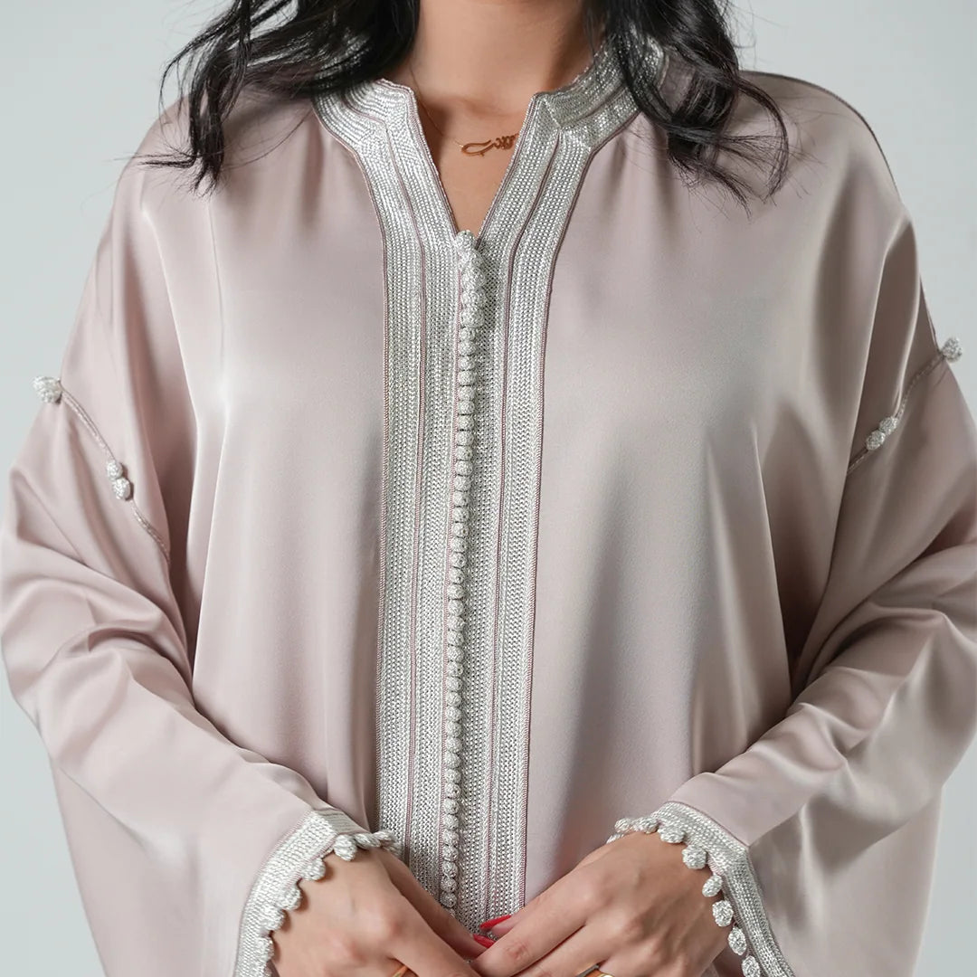 Luxury Kaftan Dress for Women Blush Pink Color