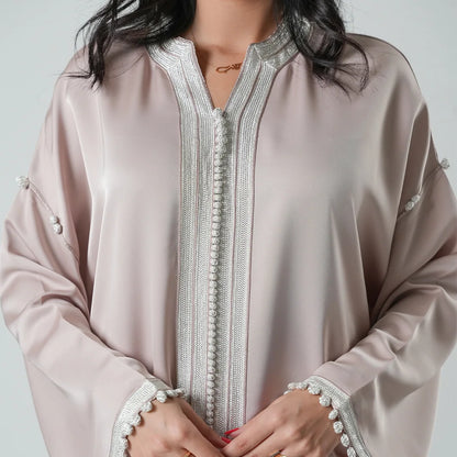 Luxury Kaftan Dress for Women Blush Pink Color