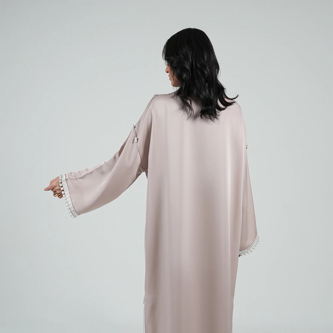 Luxury Kaftan Dress for Women Blush Pink Color