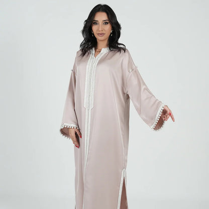 Luxury Kaftan Dress for Women Blush Pink Color