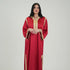 Luxury Kaftan Dress for Women Red & Gold Color